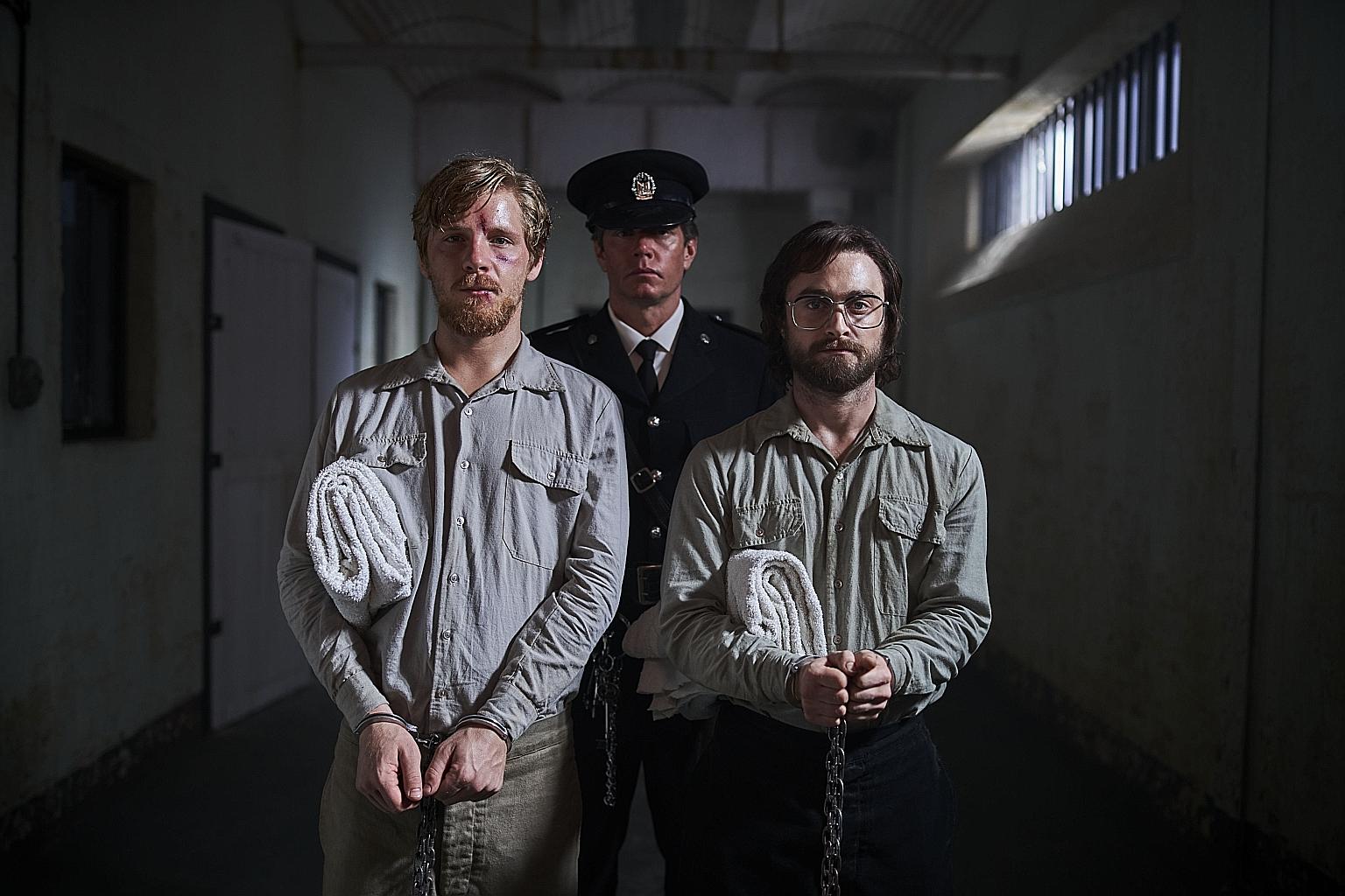 Escape From Pretoria stars Daniel Webber (far left) and Daniel Radcliffe.