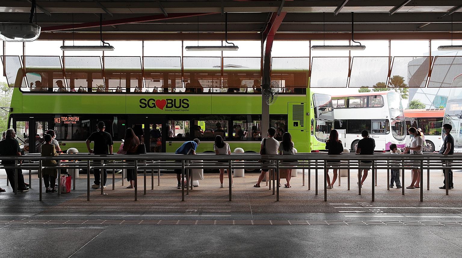 Nearly a quarter, or 22 per cent, of the 459 survey respondents in Singapore said that they were "less willing" to take buses and trains since stay-home measures were implemented. Another 4 per cent to 6 per cent were unwilling to do so at all. ST PH