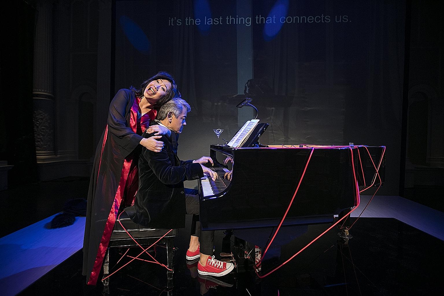 Soprano Jennifer Lien and pianist Shane Thio in the Singapore Symphony Group's production of Francis Poulenc's opera La Voix Humaine.