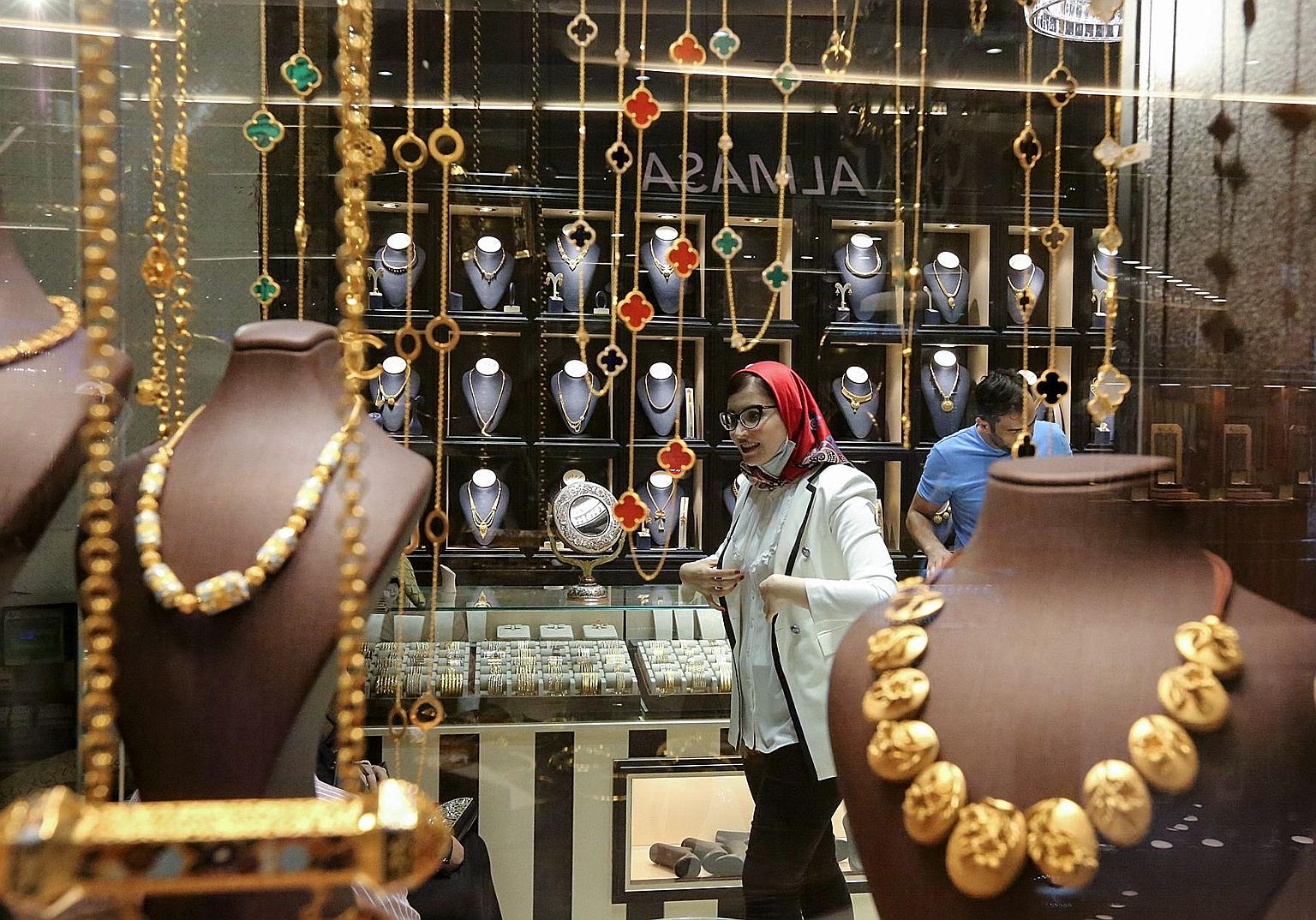 A shop selling gold in Baghdad Mall, in Iraq's capital city, on Sunday. With rising demand for gold during the pandemic, suppliers are under pressure to show they have processes and policies to ensure the metal has not financed conflict or been linke