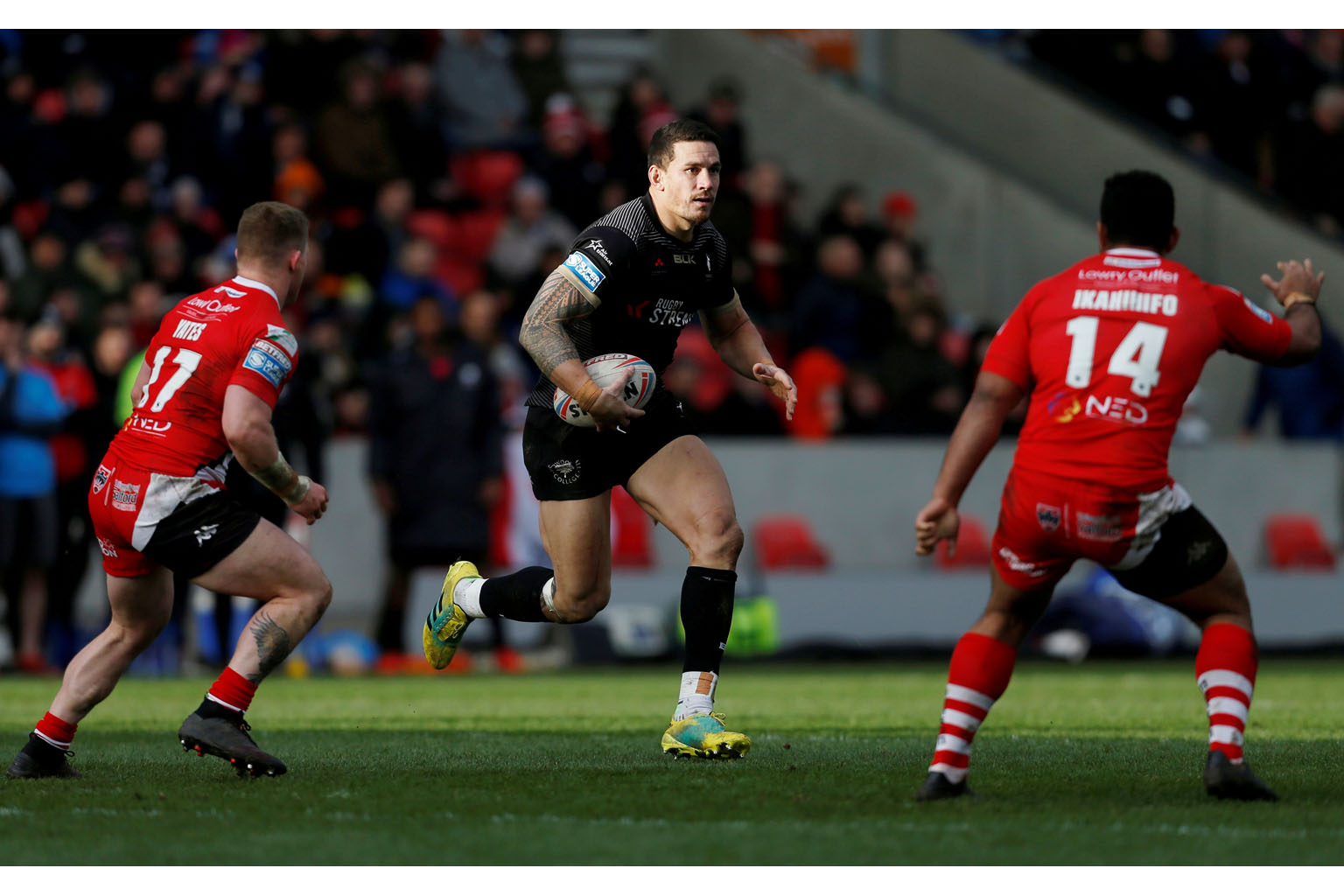 Sonny Bill Williams in action for the Toronto Wolfpack in February. He may move on after Toronto's withdrawal from the Super League.
