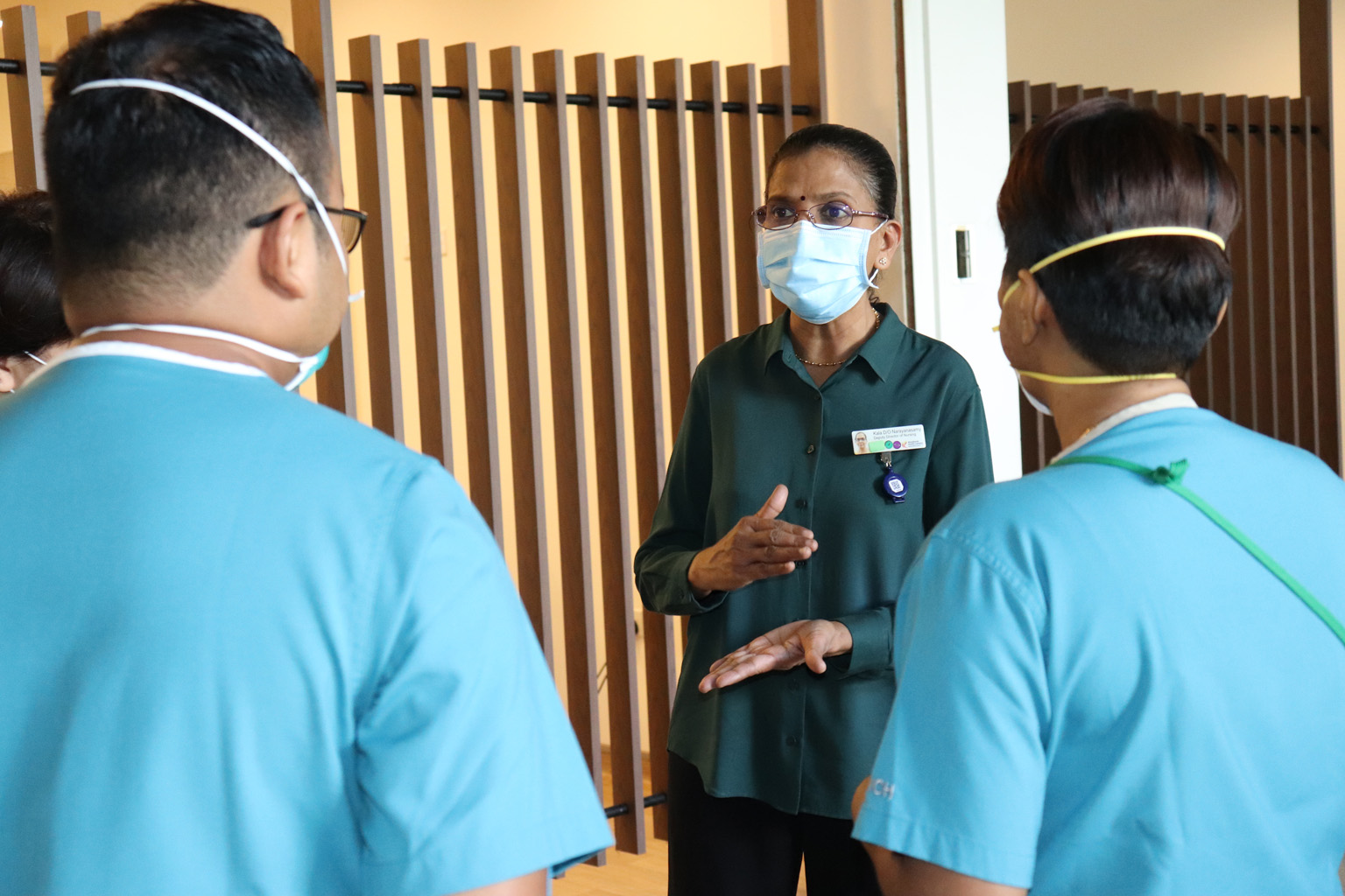 Ms Kala Narayanasamy, Woodlands Health Campus' deputy director of nursing, returned to nursing after retiring in 2010. PHOTO: WOODLANDS HEALTH CAMPUS