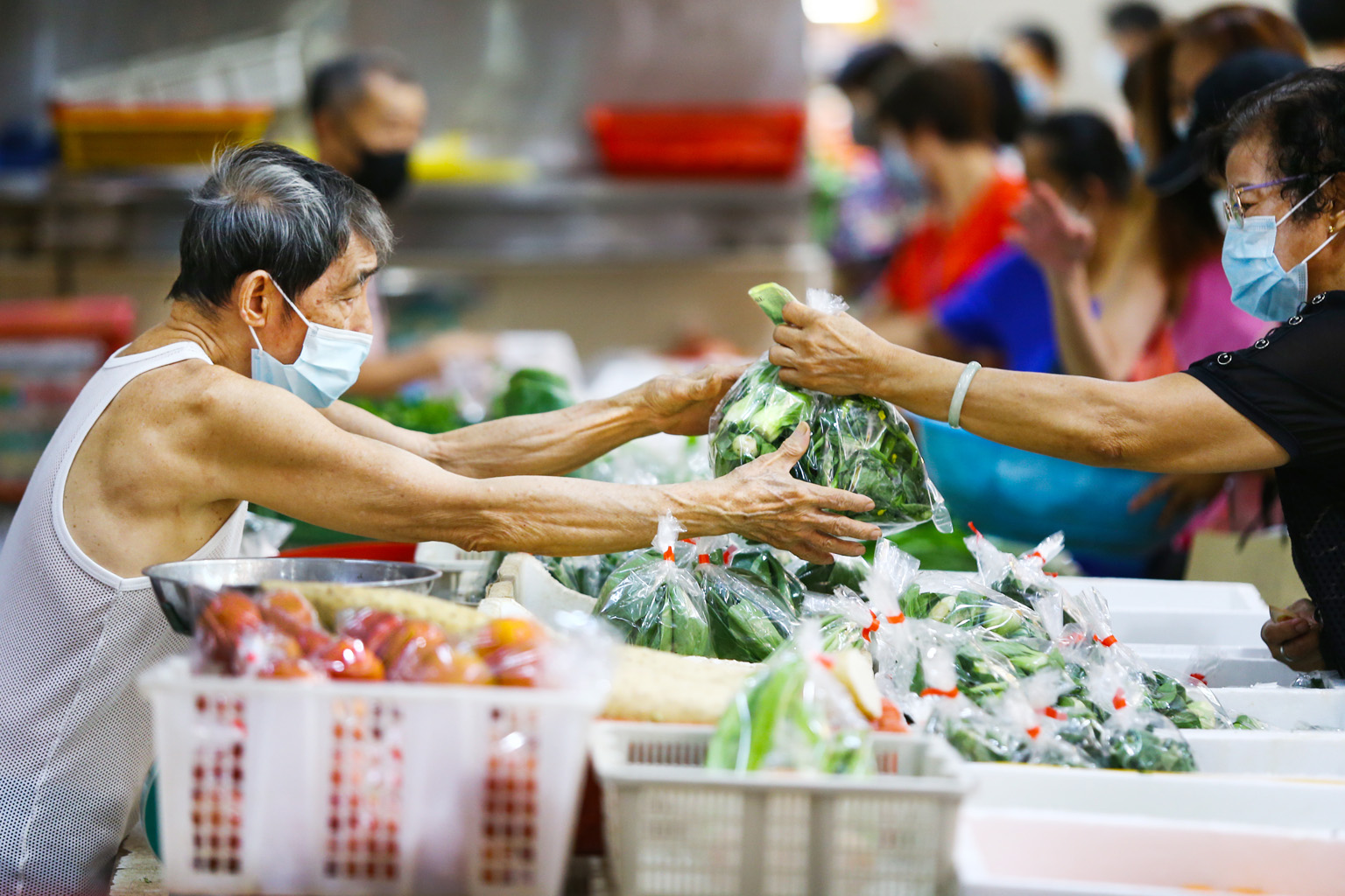 Food inflation hit 2.3 per cent last month, from May's 2.2 per cent, due to a larger increase in the prices of non-cooked items. One analyst said this was driven by global supply chain disruptions due to travel curbs worldwide and the stalling of the