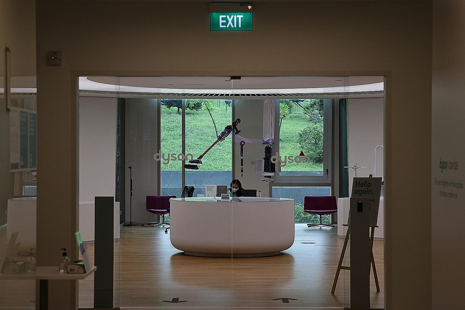 British firm Dyson's Singapore office at the Science Park. Dyson will cut 900 jobs globally, with the bulk of them - 600 positions - in Britain, mainly in retail and customer service. The firm said it is looking to redeploy workers to alternative rol