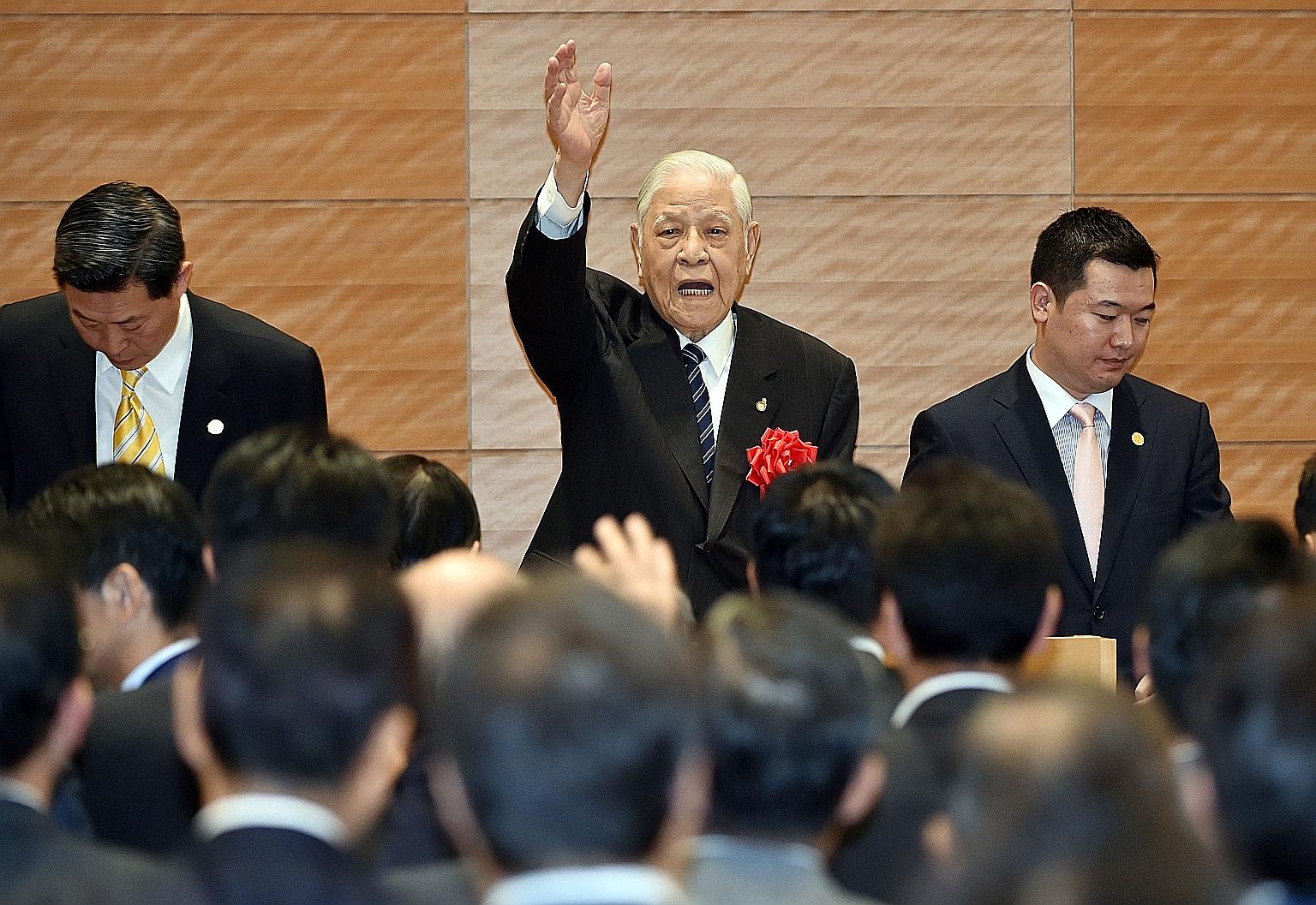 Taiwan's first democratically elected president Lee Teng-hui, seen in this 2015 file photo, ended the state of emergency the Kuomintang had imposed in case of conflict with China during his term in office.
