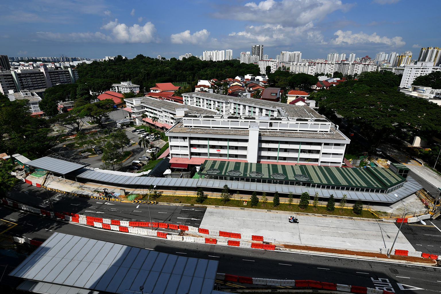 The worksite for Mayflower station, which is part of Stage 2 of the Thomson-East Coast MRT Line, in Ang Mo Kio Avenue 4 last month. The Land Transport Authority says it is still assessing the impact of the coronavirus pandemic on the timeline of the