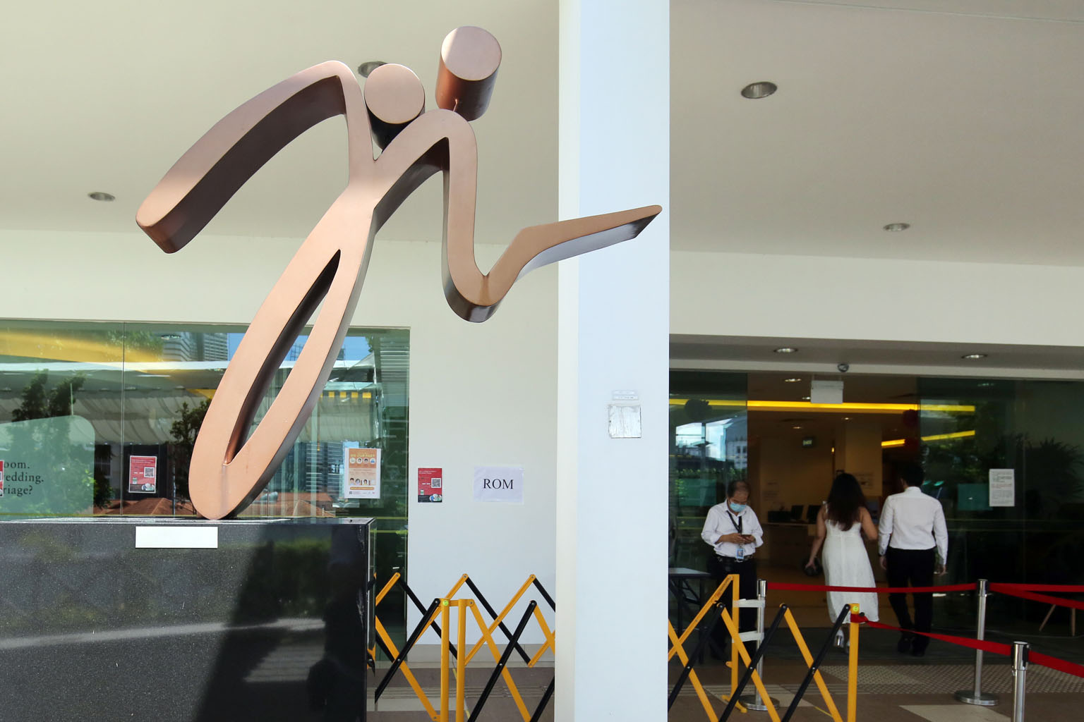 The Registry of Marriages. For marriage solemnisations held at home, at the Registries of Civil and Muslim Marriages building and designated areas at the National Museum of Singapore, the current 10-person limit will remain in place even from next Tu