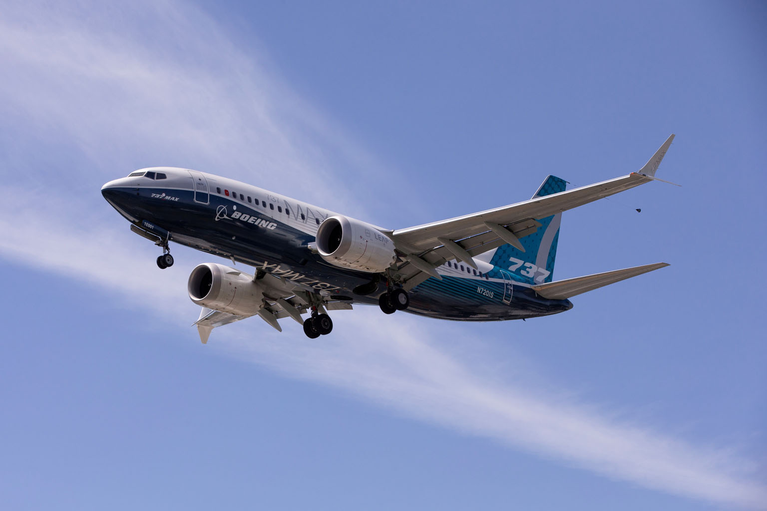 A Boeing 737 Max coming in to land after a test flight at the plane manufacturer's facility in Seattle, Washington, in June. The US aviation authority is seeking public comment on its proposed fixes to the grounded plane before it can start commercia