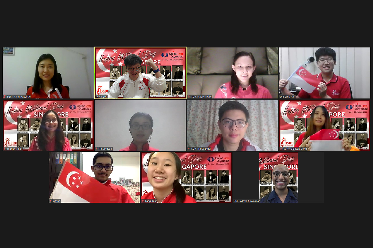 Singapore's 12-player team competed in the Fide Online Olympiad 2020 after the live event was postponed due to the coronavirus. The online tournament features 163 nations and over 1,500 players.