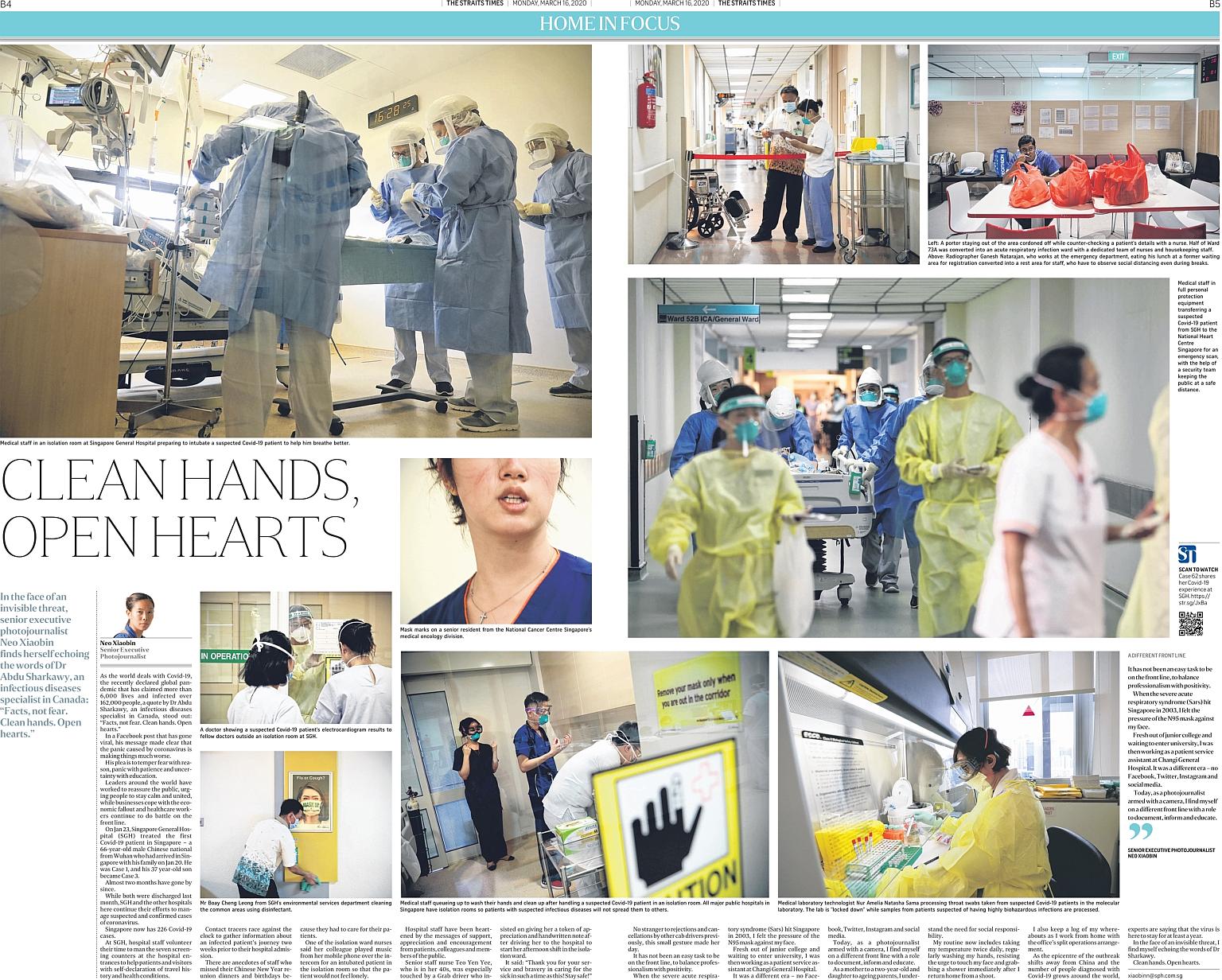 ST senior executive photojournalist Neo Xiaobin won a merit prize for May for her story sharing her own experience and that of healthcare workers on the front line.
