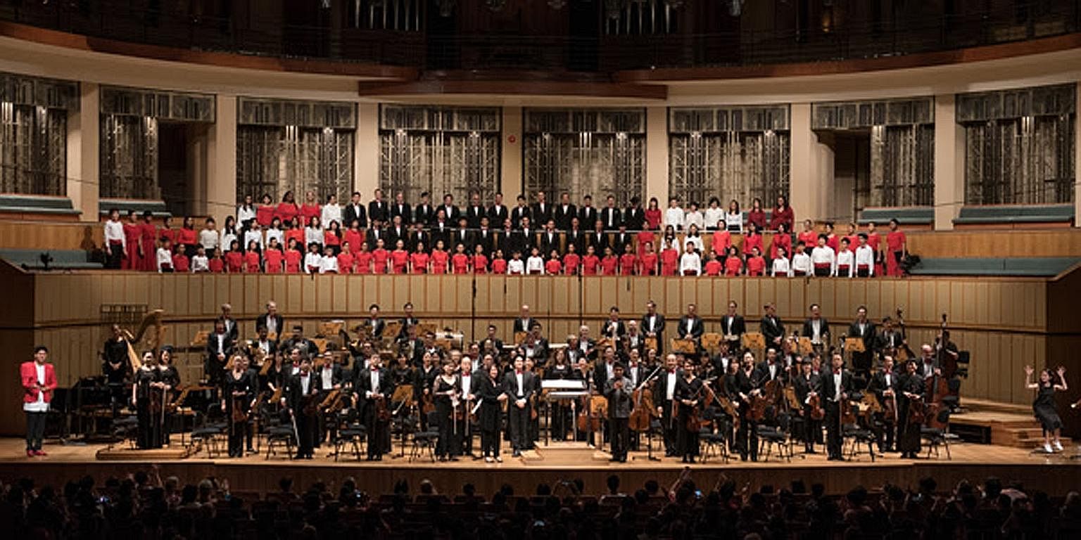 Four new works and other familiar home-grown tunes were part of the Singapore Symphony Orchestra's (above) National Day Concert last week.