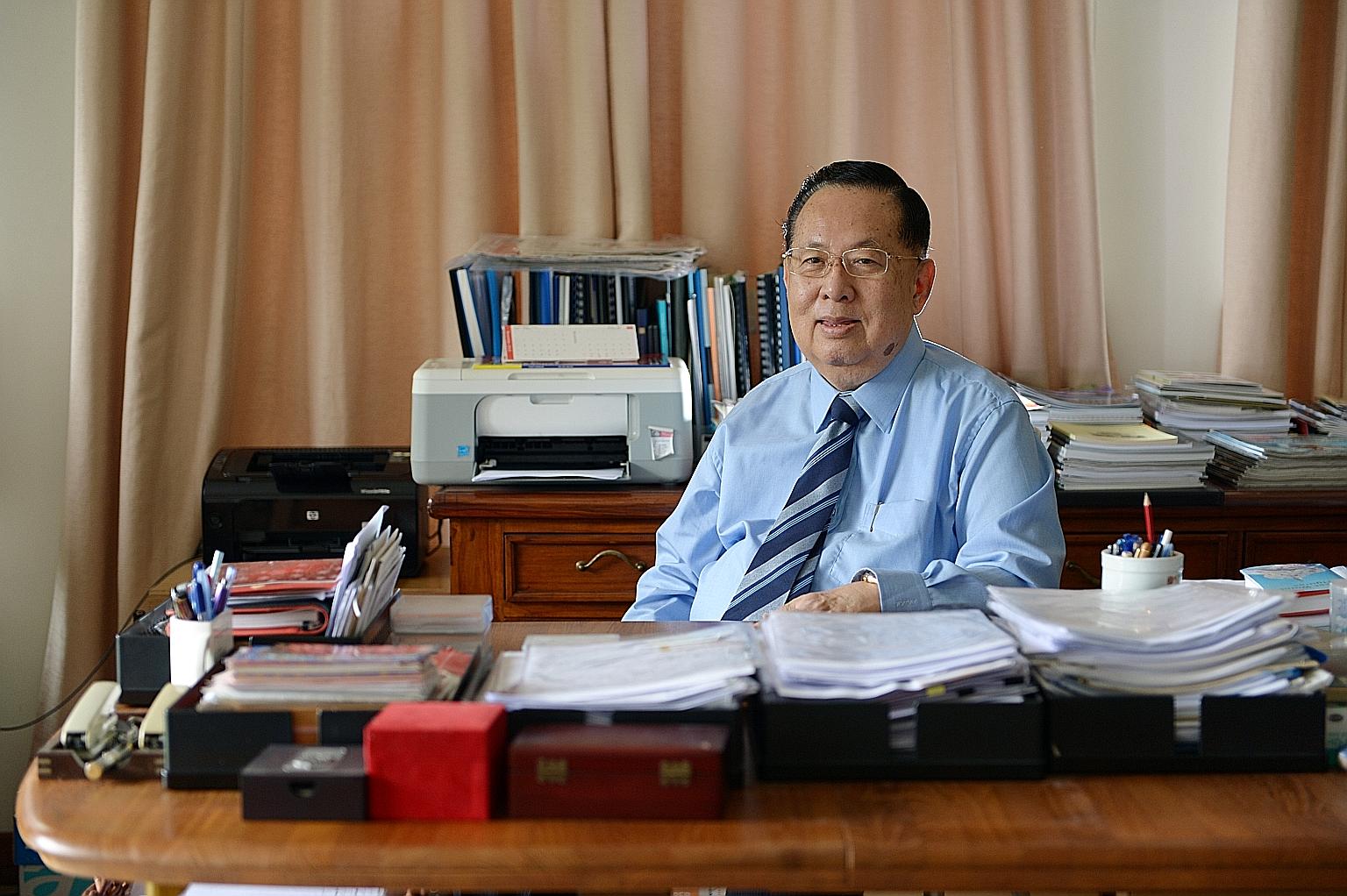 Mr Ngiam Tong Dow - in a file photo taken on Dec 14, 2012 - spent 40 years in the apex Administrative Service developing policies on the economy, defence technology, transport, savings and retirement, as well as housing. Sharp and forthright, he had 