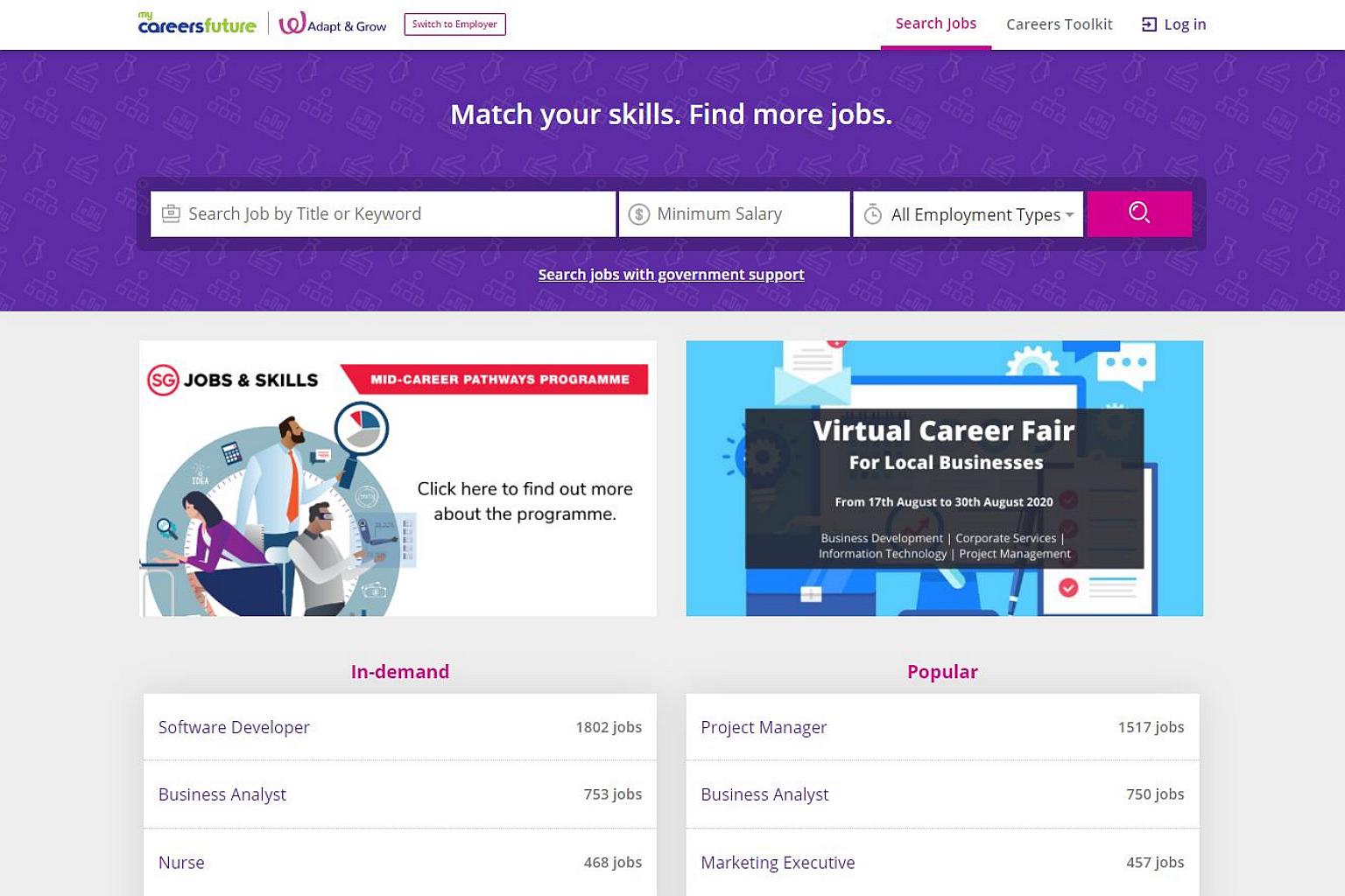 mycareersfuture singapore Images High Quality Grahic Firms must advertise all S Pass jobs on MyCareersFuture.sg portal for ...