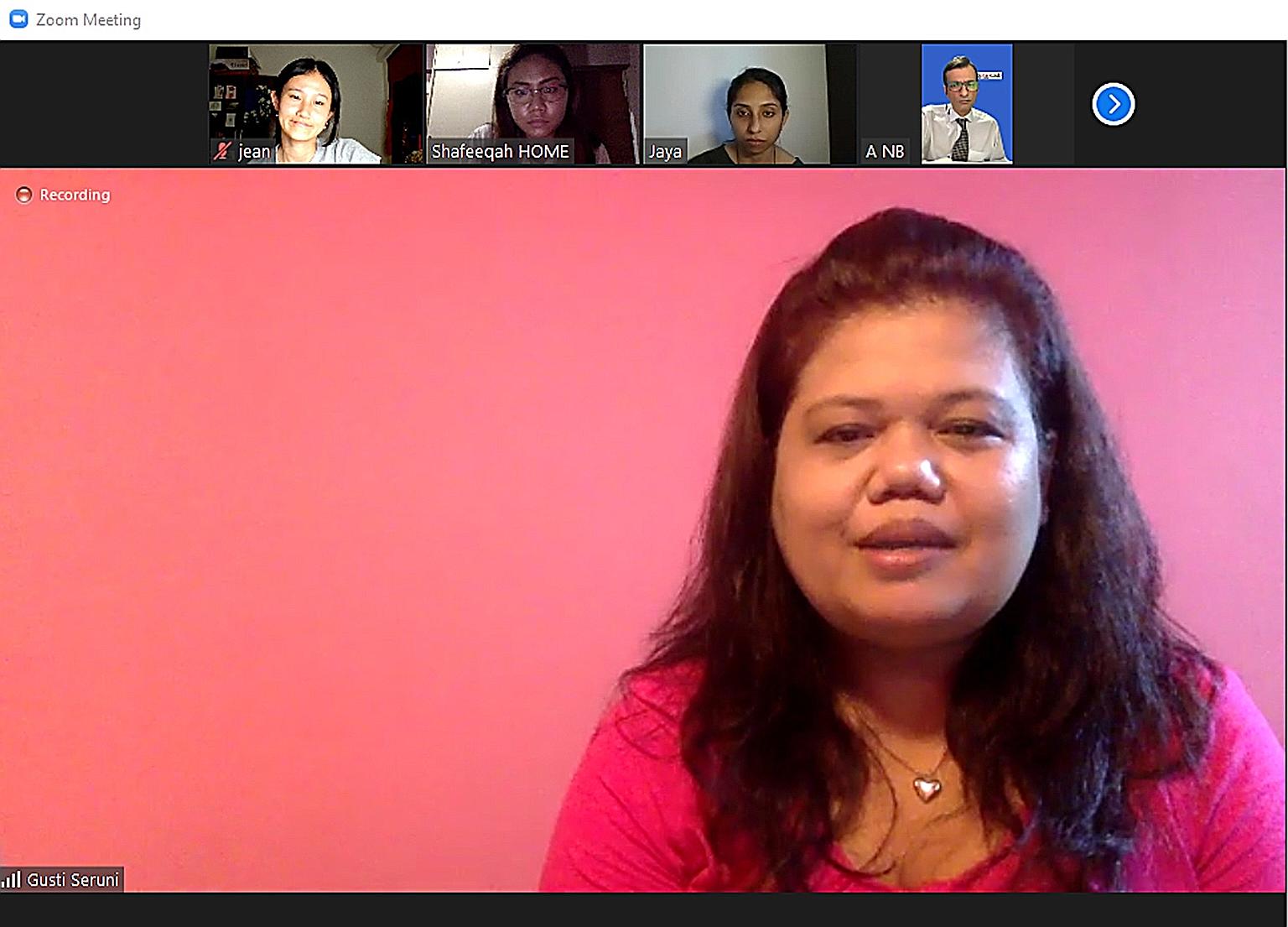 Once Ms Parti Liyani made clear - upon being fired - her desire to complain to MOM, the Liew family "followed up with the police report to ensure her return would be prevented", said Justice Chan Seng Onn. PHOTO: SCREENGRAB