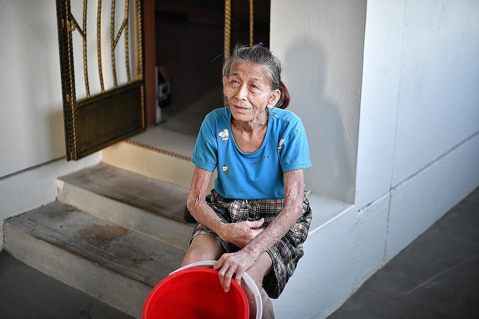 Madam Lim Ee Chin, who is the oldest recipient of the Community First Responder Award, said she feels overwhelmed by all the media attention from the award and she does not see her actions as "anything special". ST PHOTO: ARIFFIN JAMAR