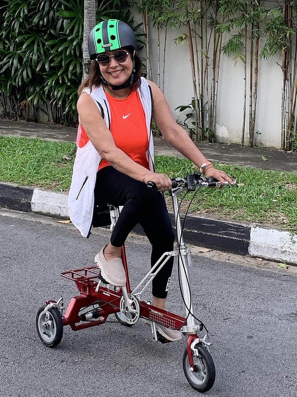 Lucy Shaw had a stroke almost nine years ago and after rehabilitation, she now cycles and does yoga, among other activities. Shaw will take part in the Singapore National Stroke Association's Stepping Out for Stroke virtual walk and The Straits Times