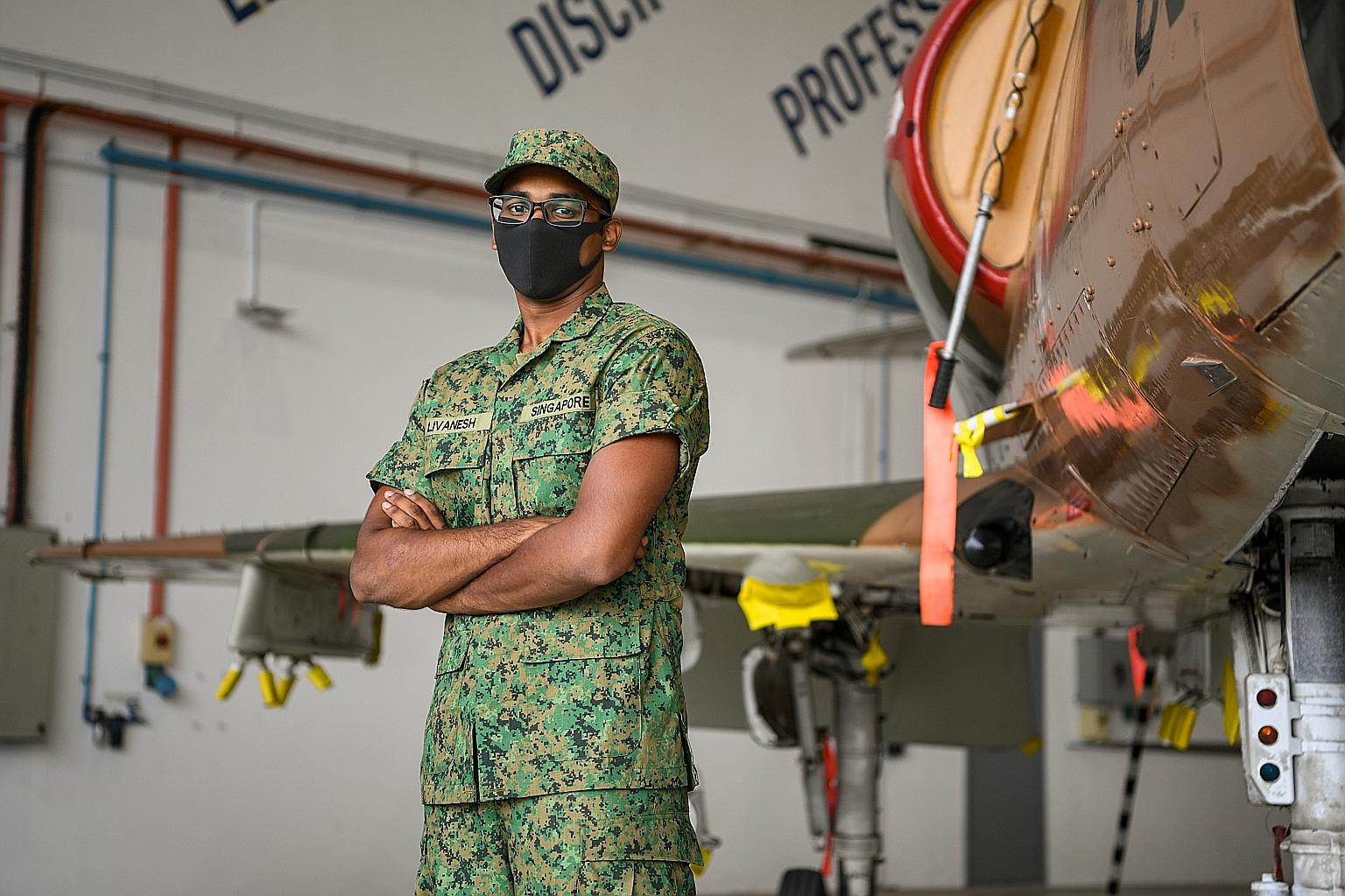Private Livanesh Ramu will be among about 20 trainees in the pioneer cohort of the new work-study programme, which begins in April next year. The scheme, by the Institute of Technical Education and the Republic of Singapore Air Force, will equip trai