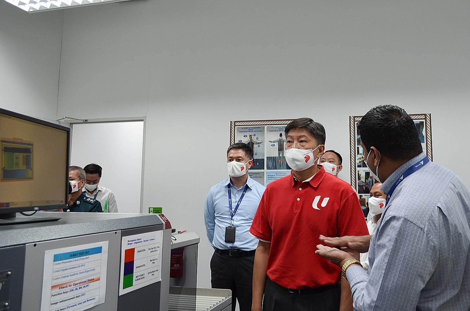 NTUC Secretary-General Ng Chee Meng visiting Aetos, where he witnessed the signing of the Memorandum of Understanding between the company and the Union of Security Employees. PHOTO: AETOS HOLDINGS