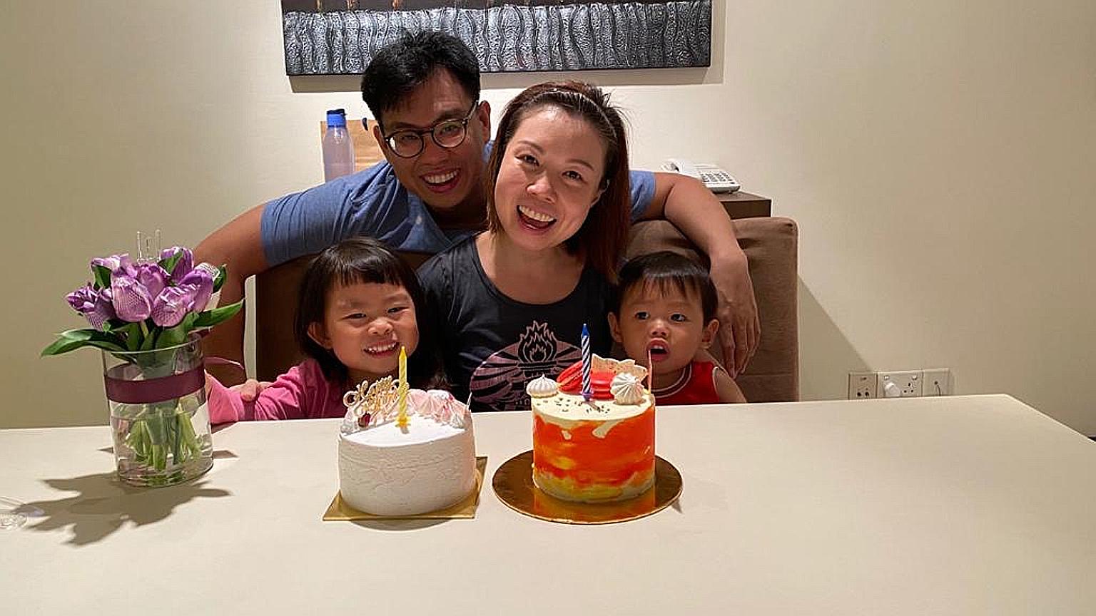 Ms Sharon Liu, together with her husband Lim Eng Seng and their children Anya and Andre, moved back to Singapore earlier this year after living in Hong Kong for more than 10 years.