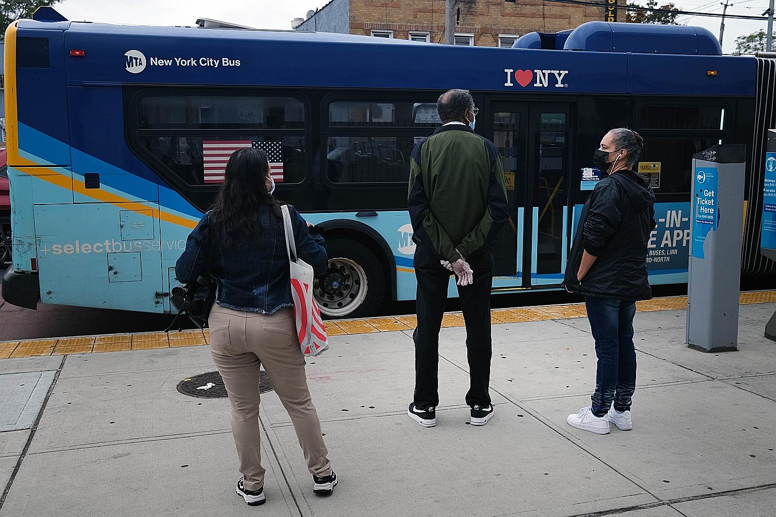 Commuters in the New York borough of Brooklyn, where cases are on the rise again. The experts' findings run counter to a theory promoted by some that the US has achieved herd immunity or is close to doing so. PHOTO: AGENCE FRANCE-PRESSE