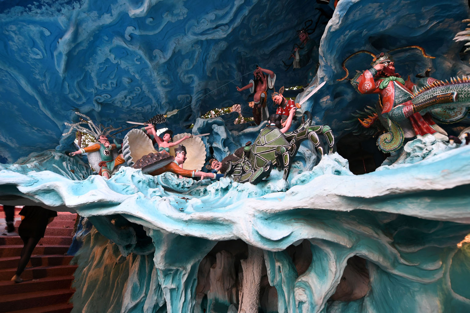 Haw Par Villa's Eight Immortals diorama. The theme park is known for its assortment of some 1,000 sculptures depicting Chinese legends and folklore. ST FILE PHOTO