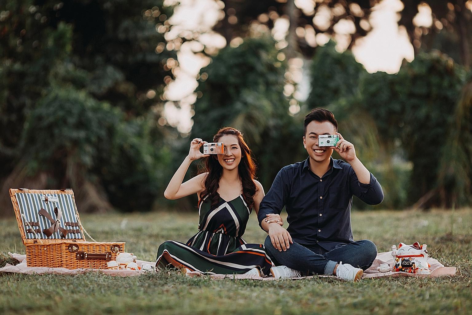 Ms Sheryl See is inviting almost 100 people to her wedding with Mr Eddy Ng at a hotel in Orchard Road on Oct 18. The capacity limit at weddings has been doubled to 100, with hotels reporting more inquiries.