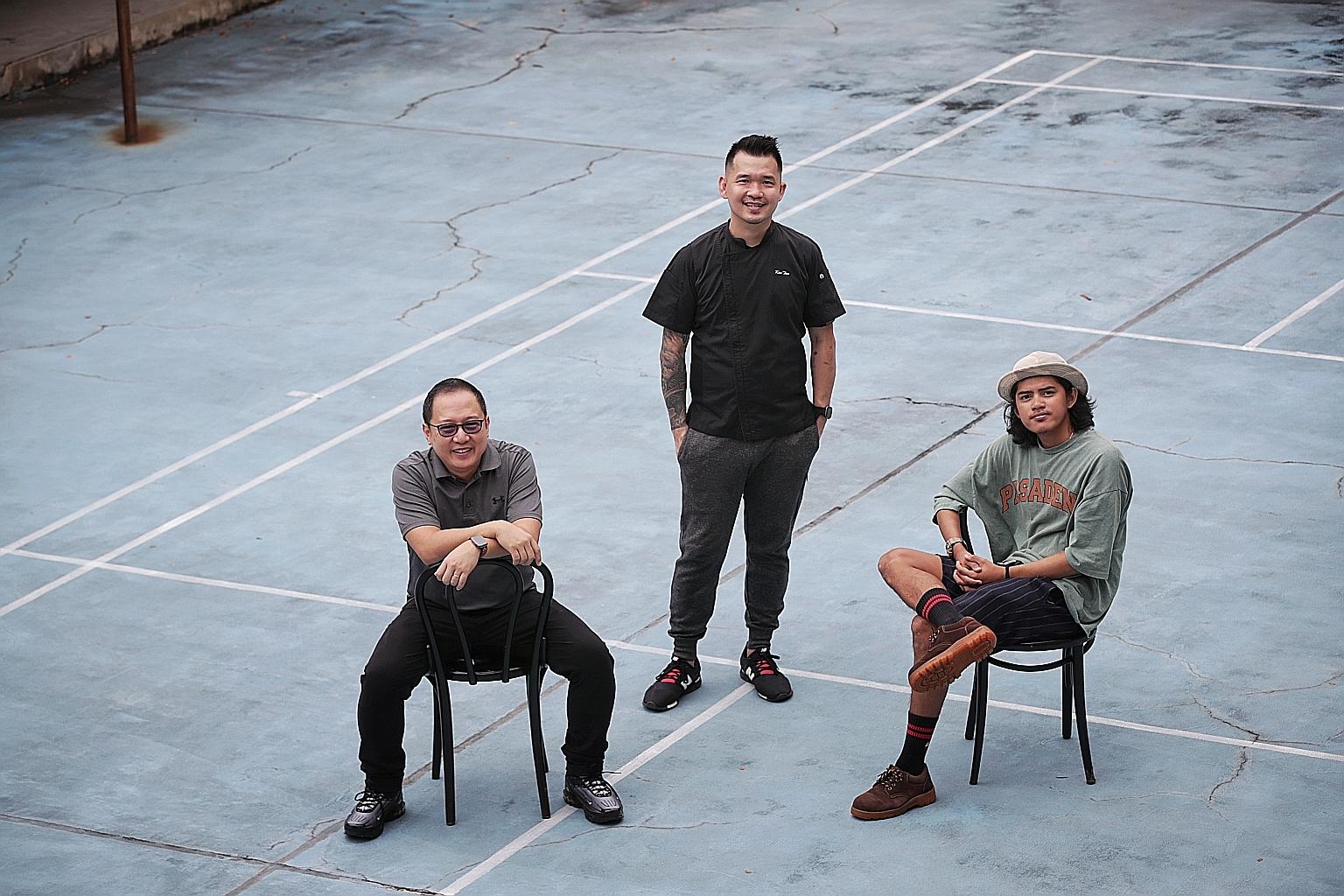 (From left) Mr David Lee, a specialised teacher at Mayflower Primary School; Mr Ken Tan, who runs his own food stall; and Mr Muhammad Ammar Nasrulhaq Abdul Karim, a choreographer and instructor with Redeafination, a hip-hop group for the deaf, were a