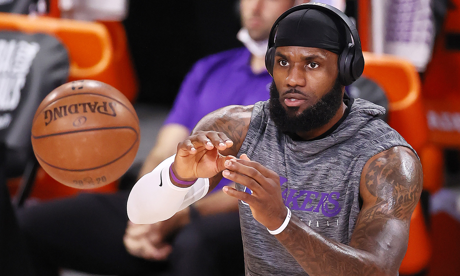 LeBron James is relying on his experience of having won three championships to help the LA Lakers claim their first NBA title since 2010. 
