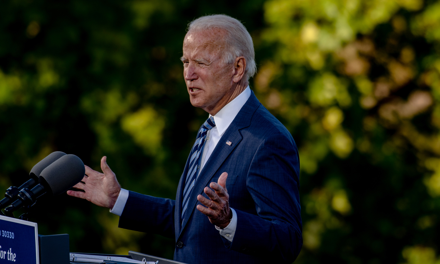 Democratic presidential candidate Joe Biden, who spoke on Tuesday at an outdoor site overlooking the hallowed Civil War battlefield of Gettysburg, condemned the rise of white nationalism and said the country needed to unite.