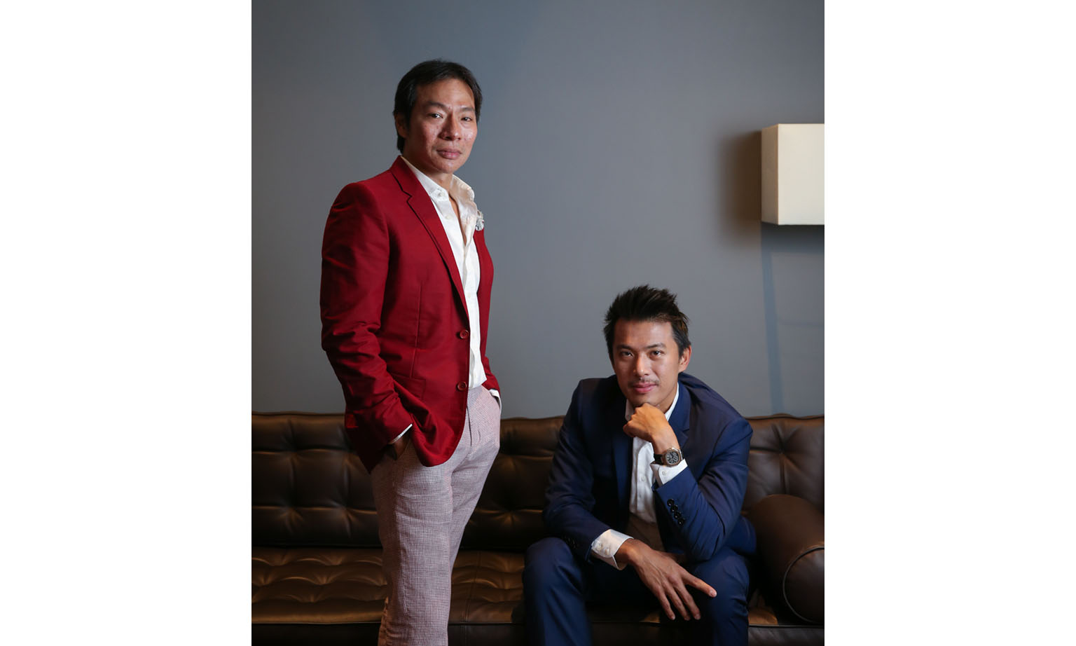 Cousins and former business partners Terence (far left) and Nelson Loh pictured in 2018. Mr Terence Loh said yesterday that a "separation agreement" was entered into between them on Tuesday. 