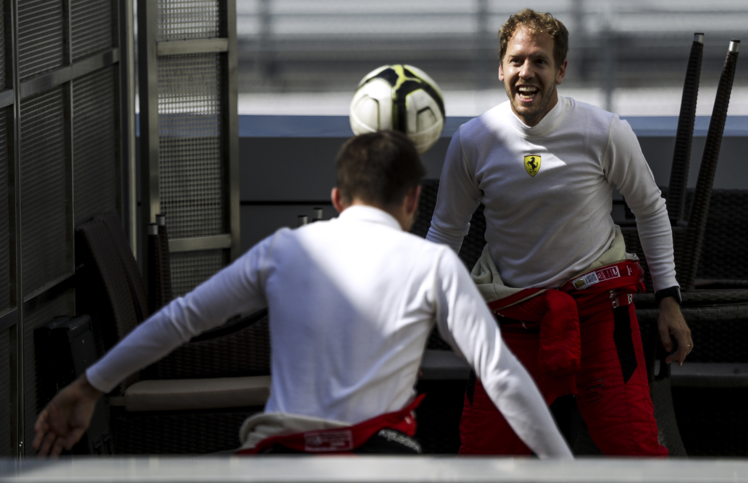 Sebastian Vettel enjoying some downtime with Ferrari teammate Charles Leclerc in Sochi a fortnight ago. Vettel has butted heads with many of his peers, including run-ins with Lewis Hamilton, Max Verstappen and Leclerc.