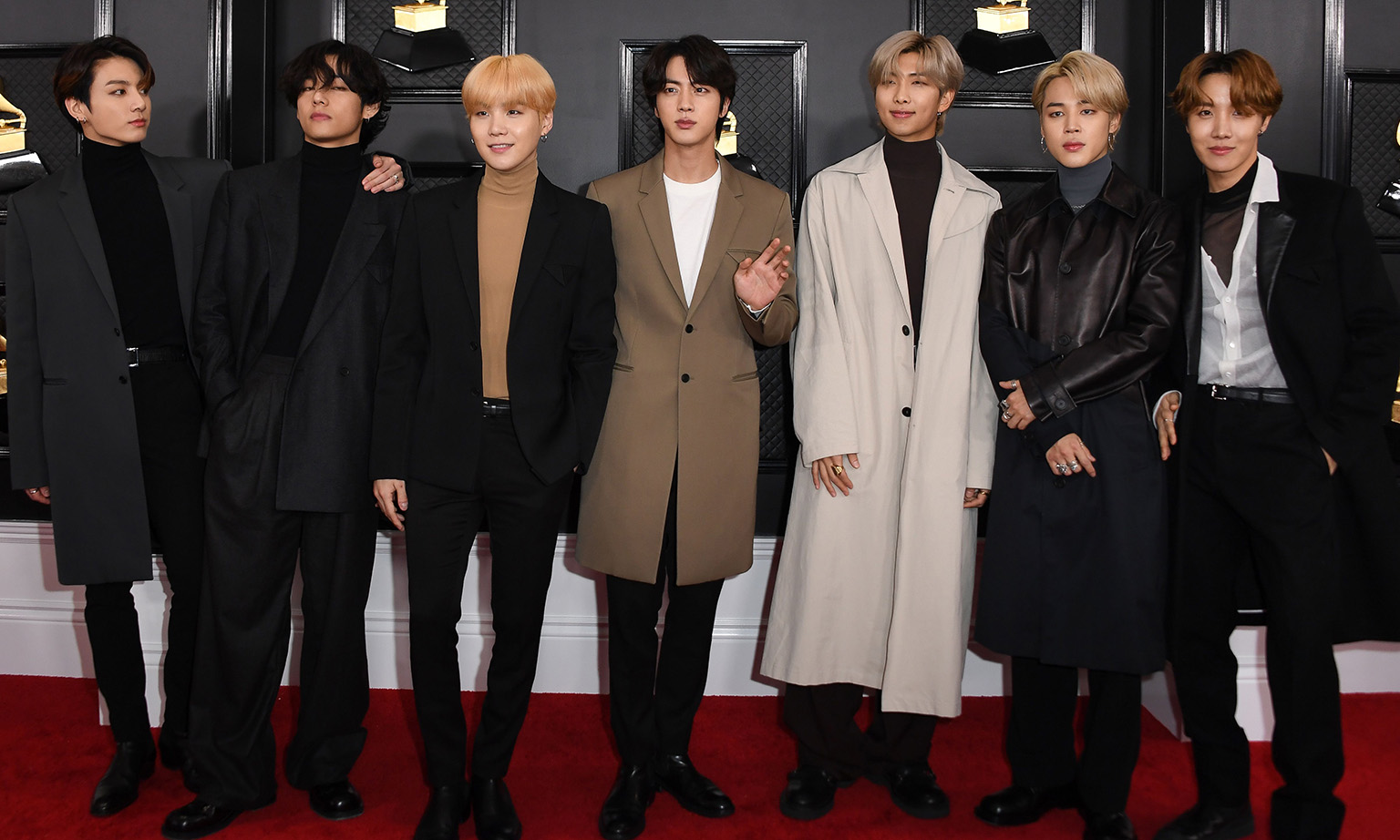 South Korean boy band BTS at the Grammy Awards in Los Angeles in January this year.