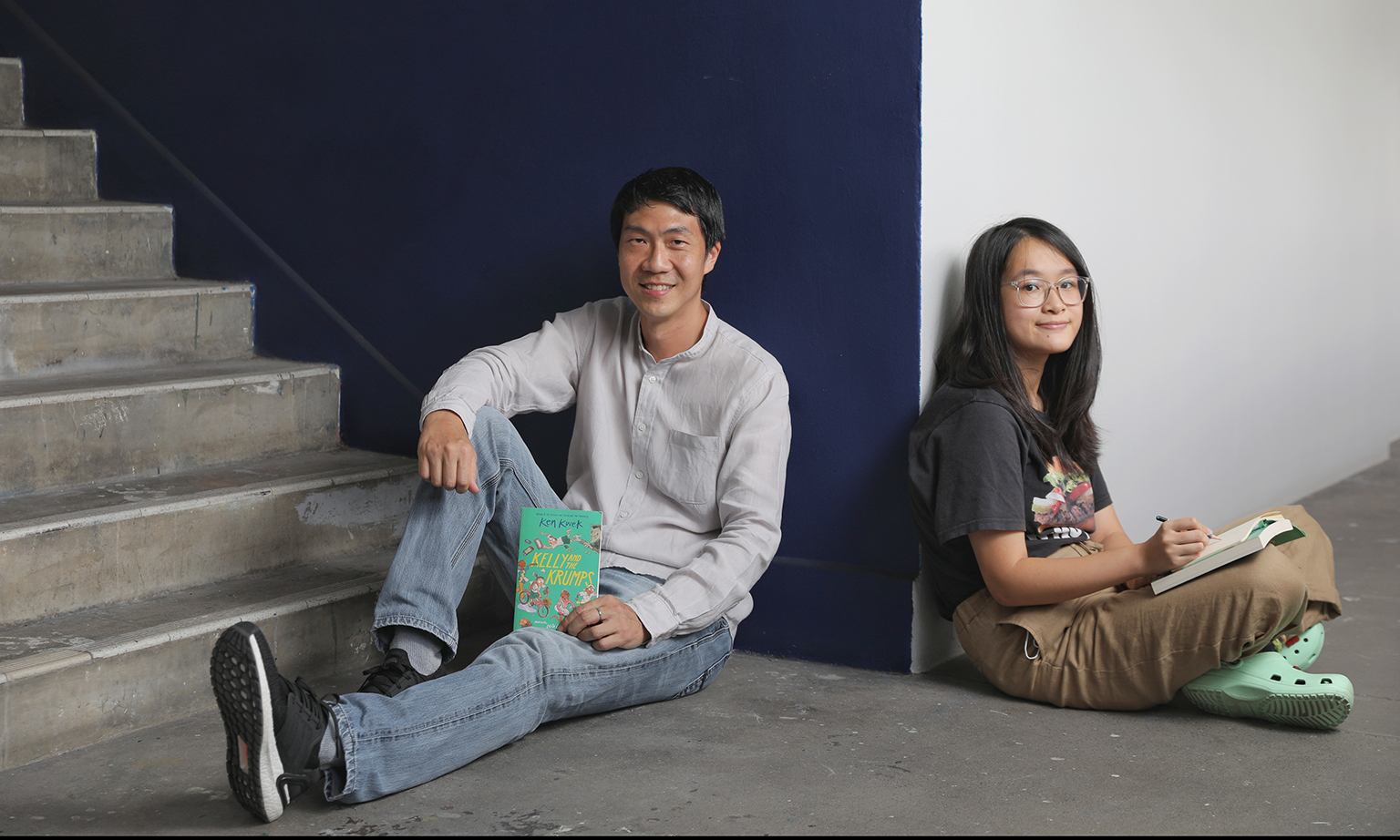 Kelly And The Krumps' author Ken Kwek and illustrator Lolita Chiong.