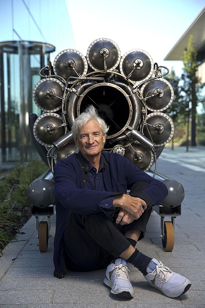 British billionaire inventor James Dyson (above) has accepted an offer for his Wallich Residence penthouse (left) in Tanjong Pagar. The founder of electric appliance firm Dyson bought the three-floor property last year for a reported $73.8 million. P