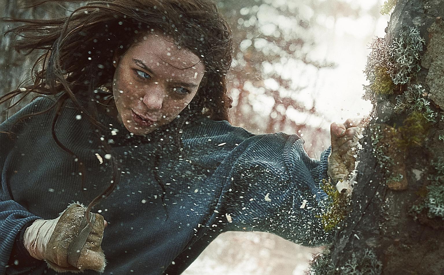 English actress Esme Creed-Miles plays a teenager who was part of a programme that combines human and wolf DNA to breed child super-soldiers.
