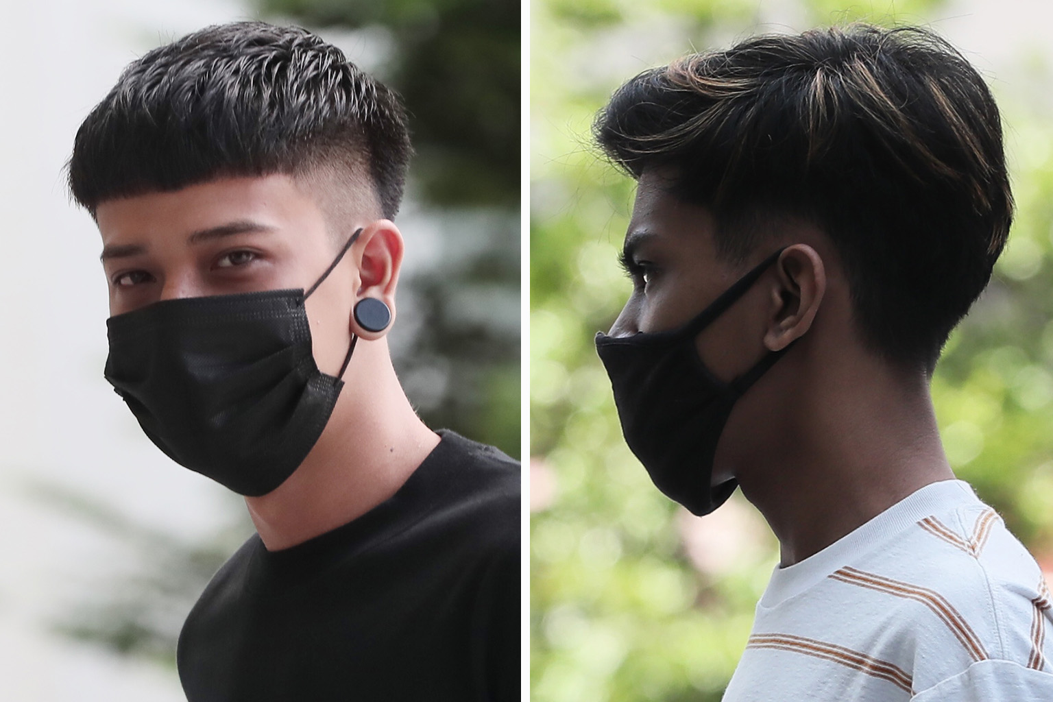 Norsyahmi Norhesham (left) and Mohamad Iman Abdul Rahim were part of a gathering in June that flouted safe distancing measures amid the Covid-19 pandemic.