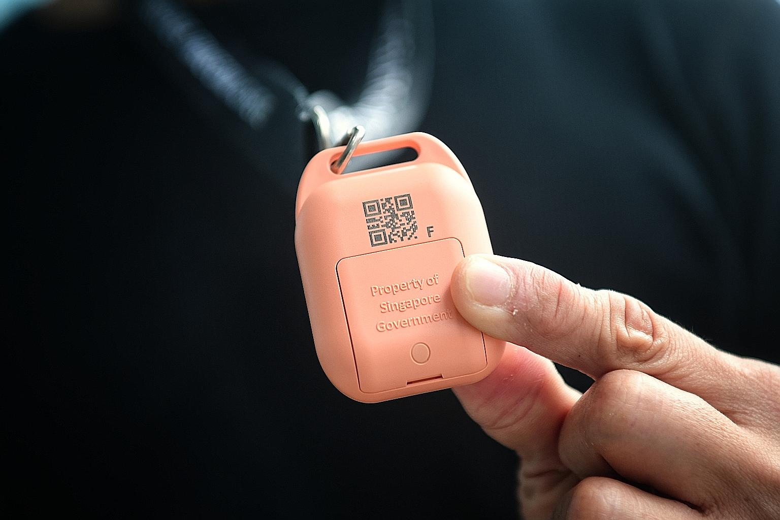 A Smart Nation and Digital Government Group spokesman said tampering with the TraceTogether token can hamper contact tracing. ST PHOTO: KUA CHEE SIONG
