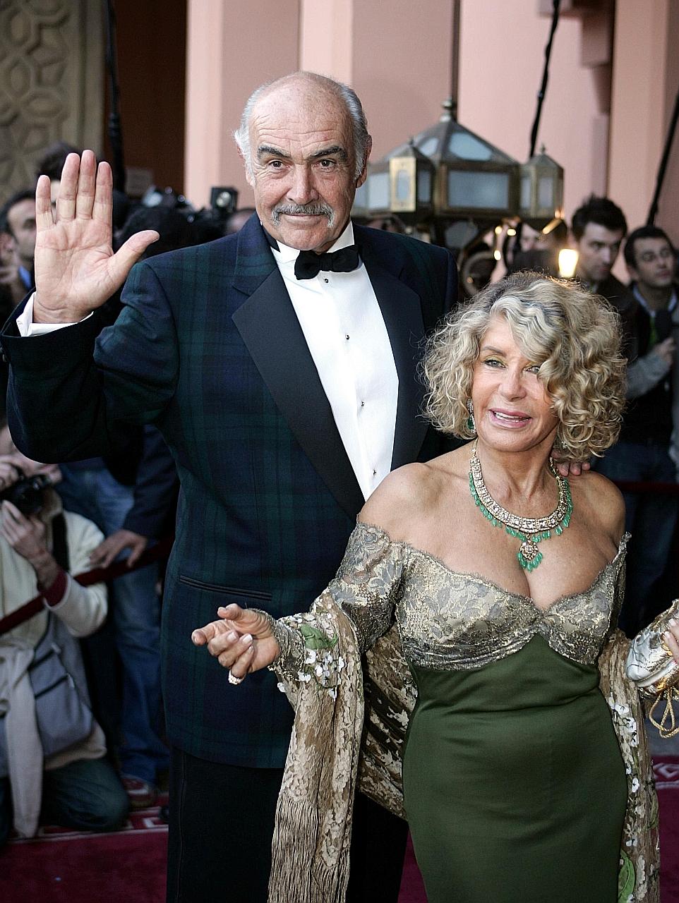 Actor Sean Connery and his wife Micheline Roquebrune in a 2004 file photo.