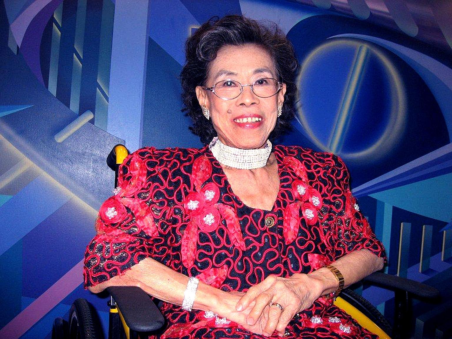 Home-grown celebrity Chen Meiguang (above, in an old photograph) died in her sleep at about 8am on Sunday.