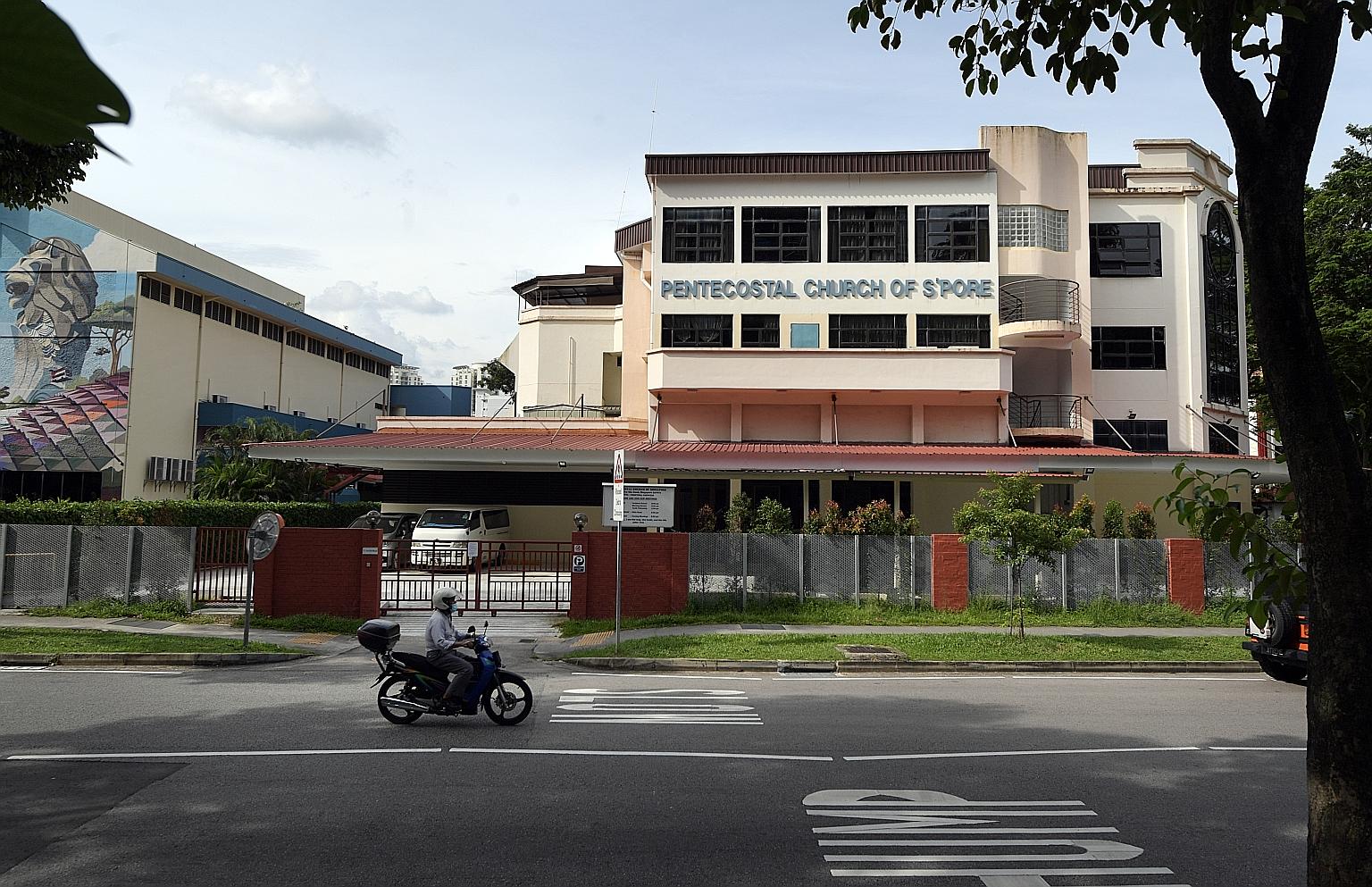 The Pentecostal Church of Singapore in Tai Gin Road. Churchgoers said that the allegations have outraged many in the 500-strong congregation, which includes low-wage foreign workers who tithe their income.