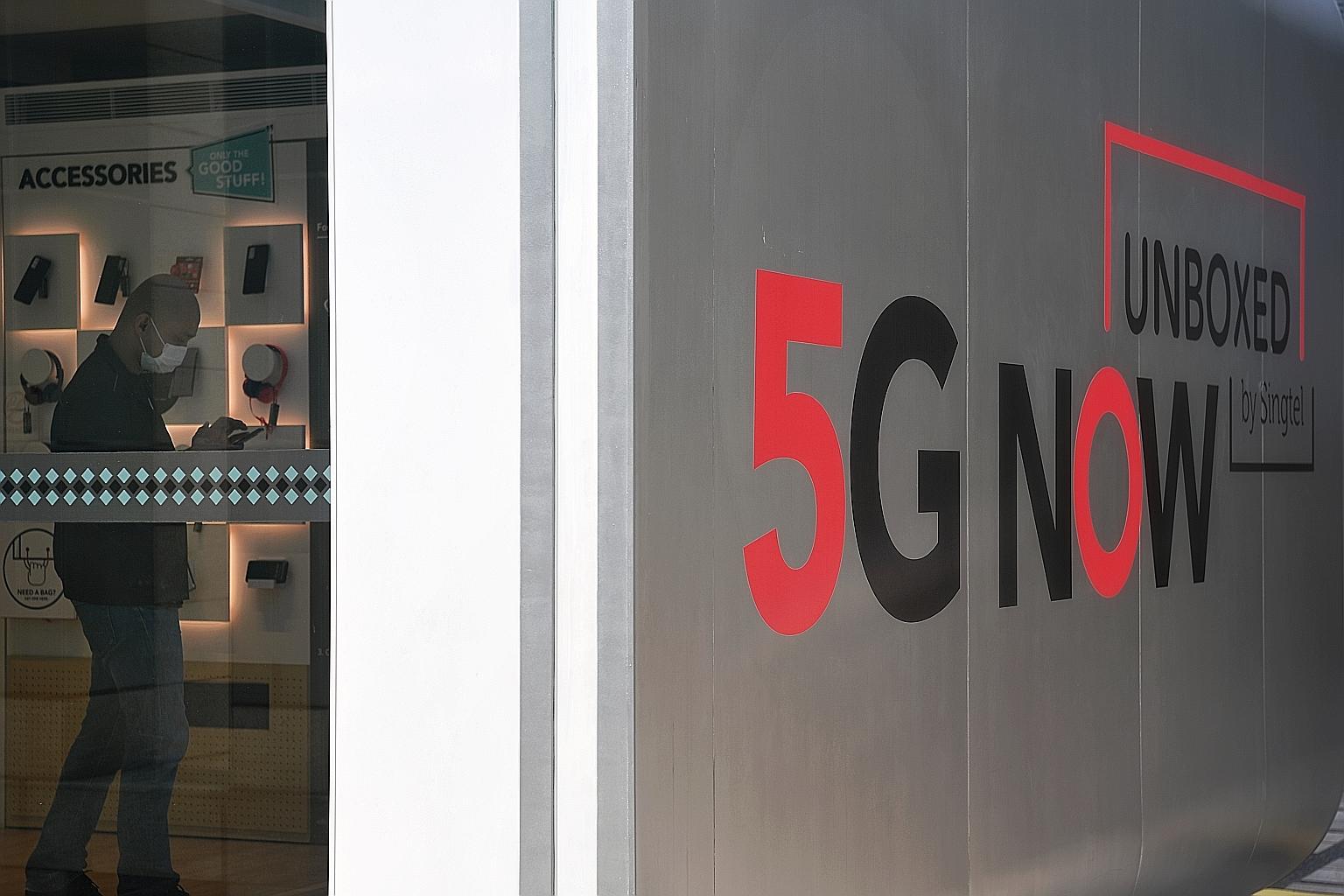 Singtel's round-the-clock, unmanned pop-up retail store Now@Unboxed. Singtel group CEO Chua Sock Koong said the group saw significant falls in roaming and prepaid revenues and lower spending by customers.