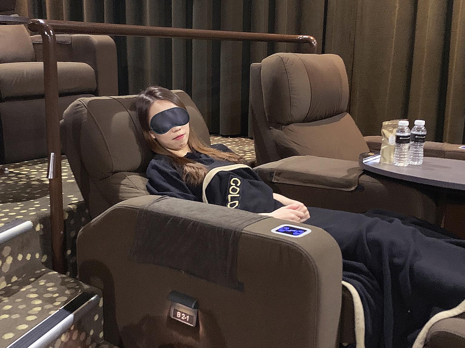 Golden Village Suntec City's co-working package lets patrons work in its Gold Class lounge and nap in plush reclining seats in its Gold Class cinema.