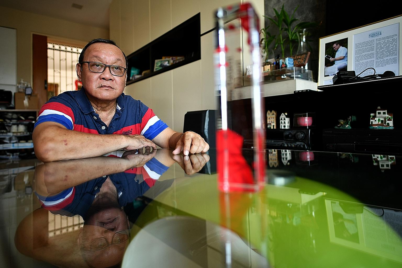 Mr Nicholas Sim is prepared to take care of his wife, who has dementia and is now in an almost vegetative state, for as long as he has to, rather than put her in a nursing home.