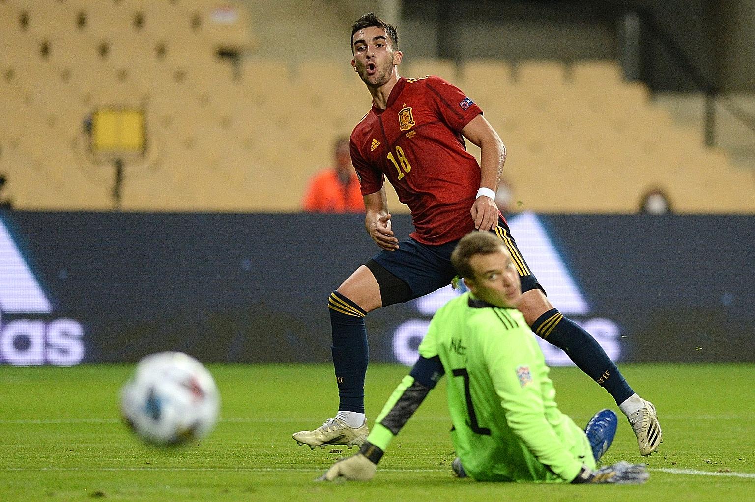 Spain's Ferran Torres netted his first career hat-trick in the 6-0 drubbing of Germany on Tuesday in Seville.