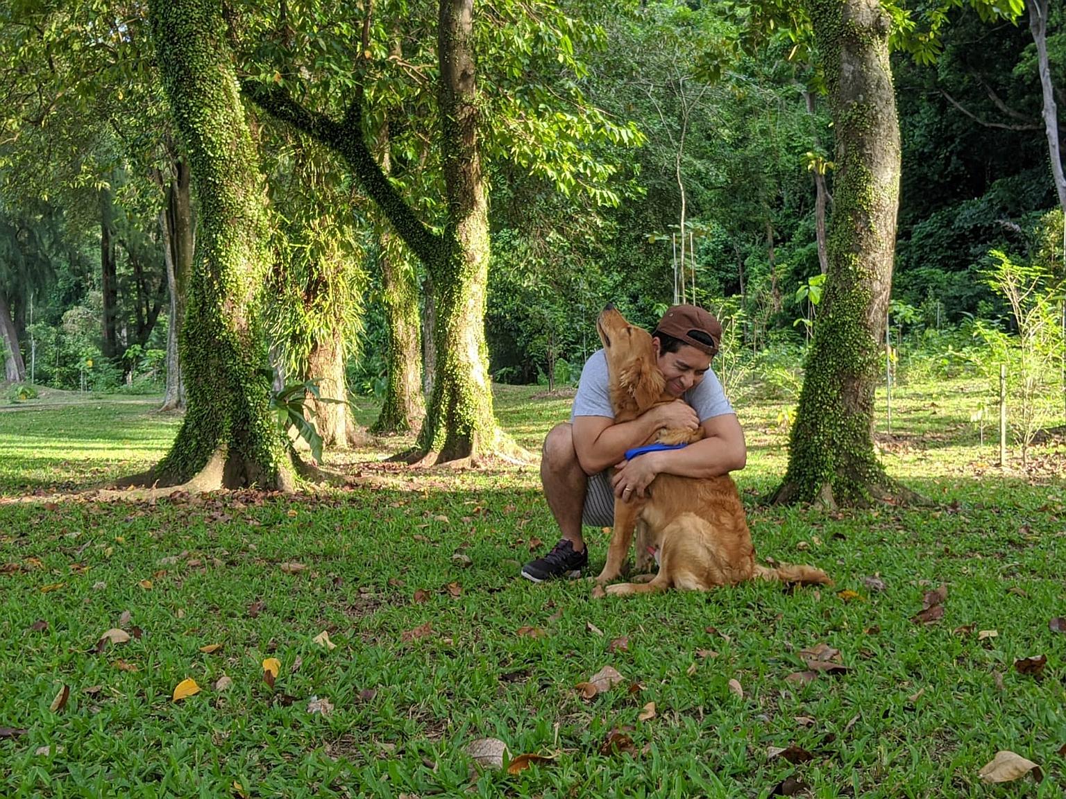 Kiss 92FM radio presenter Divian Nair takes his dog Django for long walks to explore new trails on weekends when he and his wife have some hours to spare.
