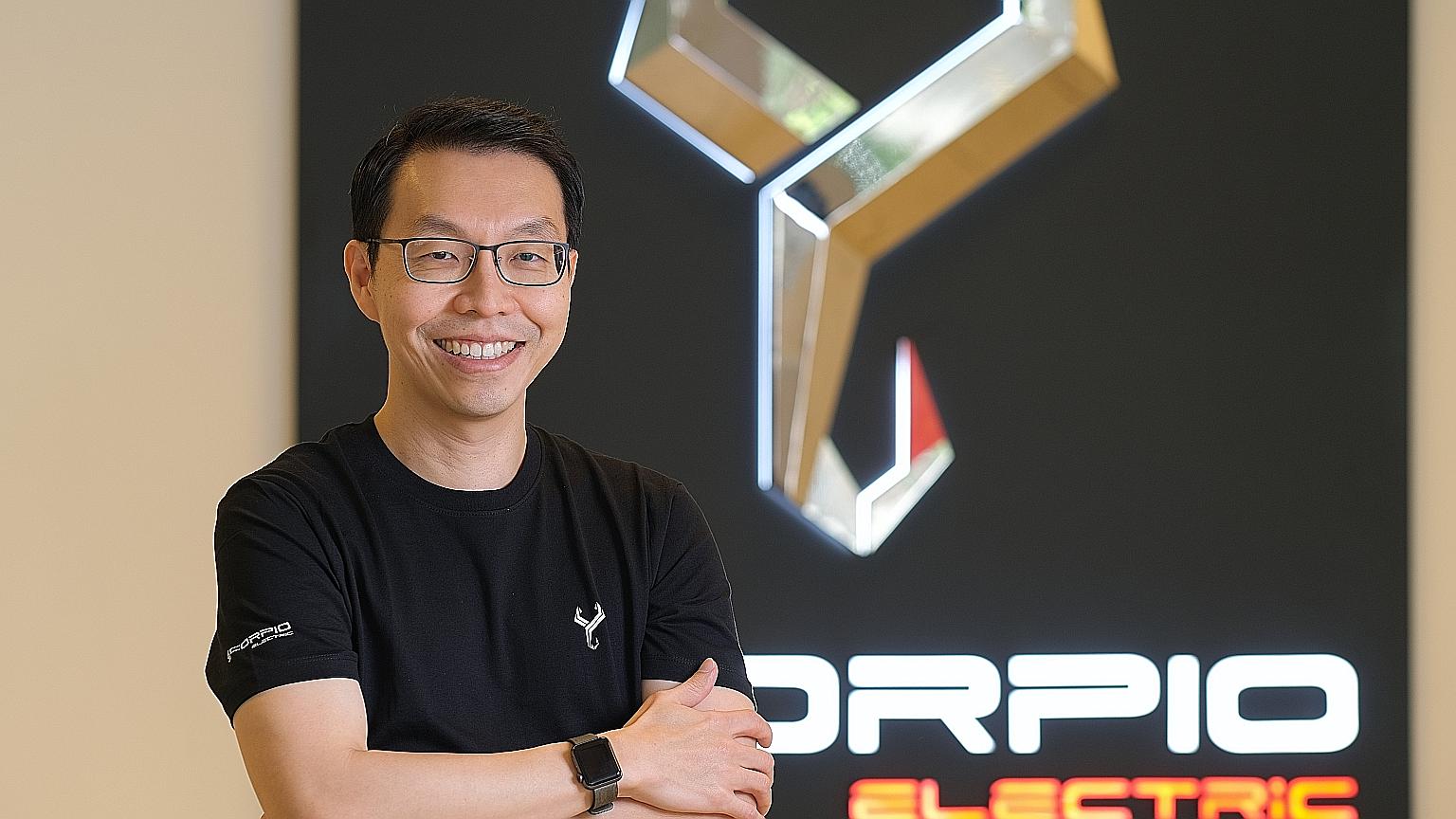 Scorpio Electric chief technology officer Tham Kwang Sheun's work involves using big data to optimise the performance of the firm's EV. PHOTO: SCORPIO ELECTRIC