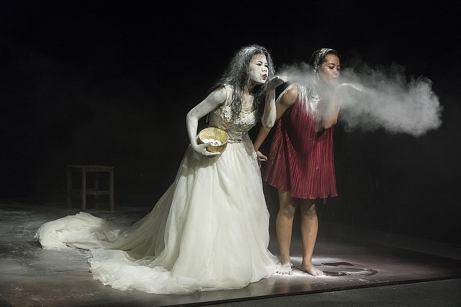 Nine events will be presented at the M1 Singapore Fringe Festival, including dance group New Cambodian Artists' Snow Whitening Revisited (left), which asks questions about the importance of traditions and the role women play in maintaining them.