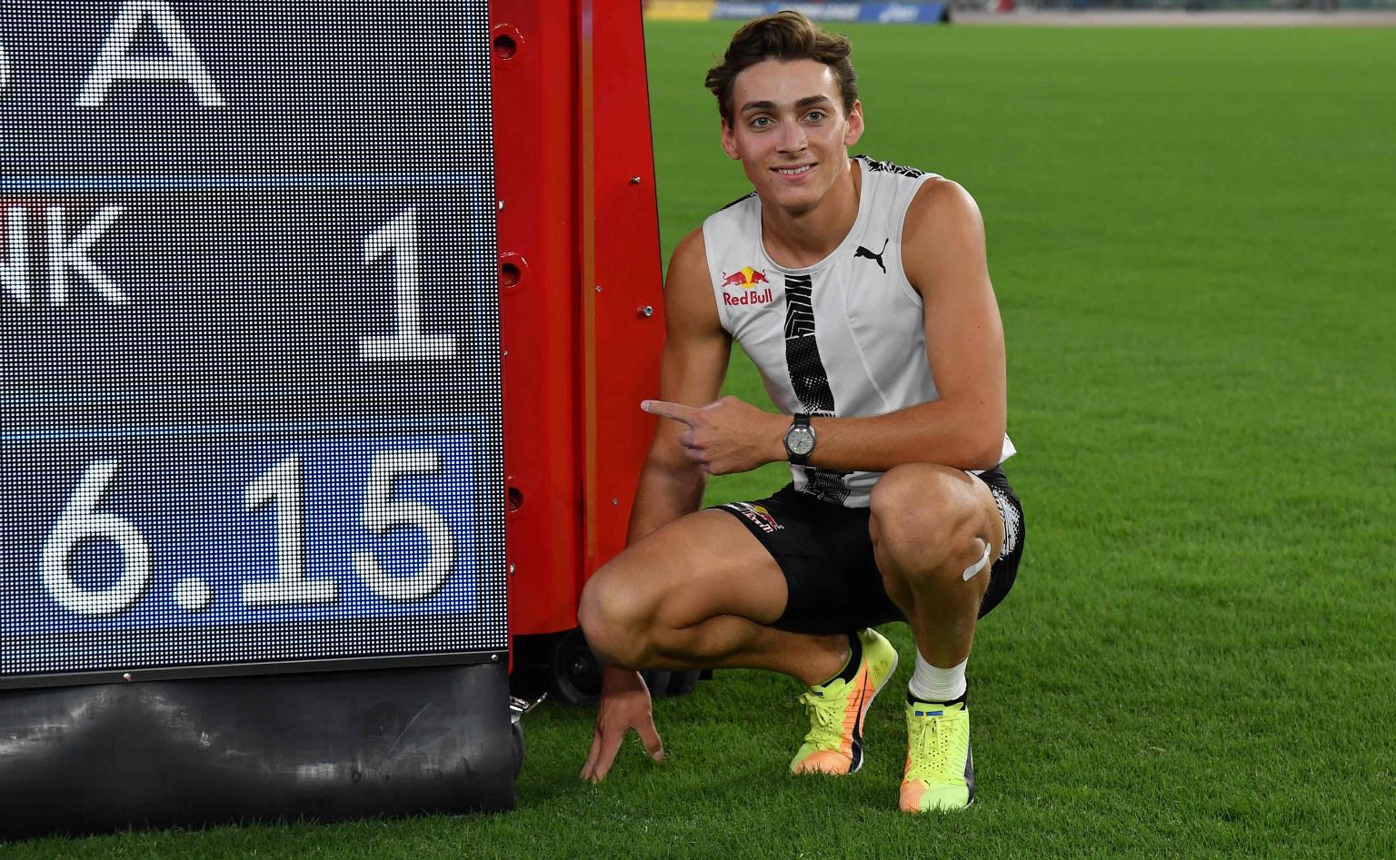 Armand Duplantis holds the world indoor and outdoor pole vault records of 6.18m and 6.15m respectively.