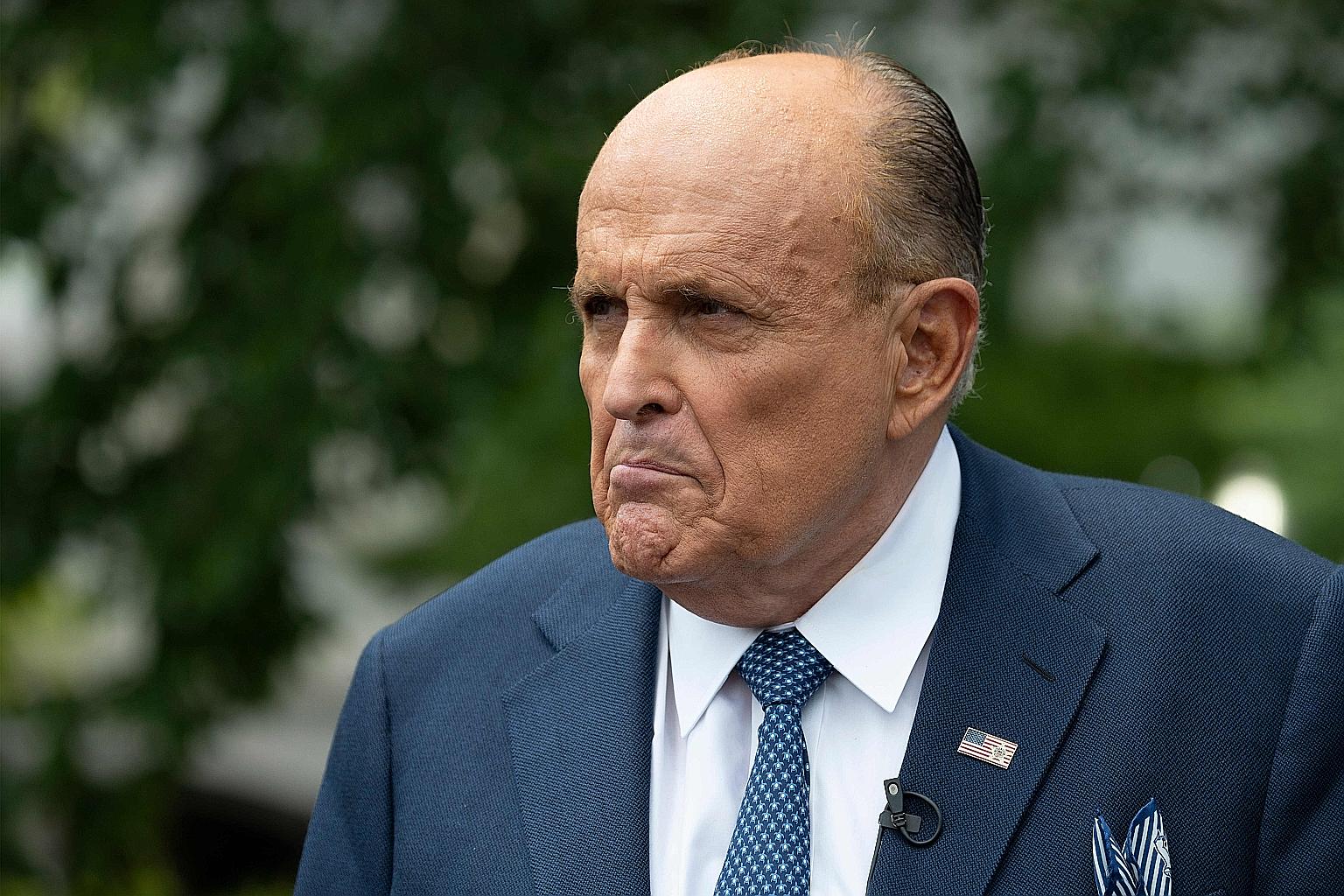 Mr Rudy Giuliani, the US President's lawyer, is in a high-risk group for coronavirus, given that he is 76 years old.