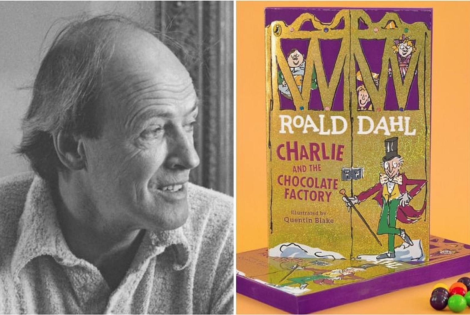 Children's books by Roald Dahl (left) included Charlie And The Chocolate Factory (1964, above).